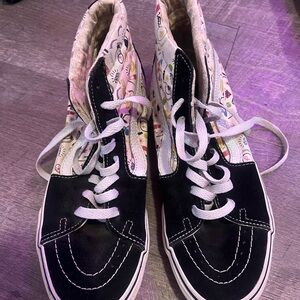 Vans Black and White High-Top Sneakers